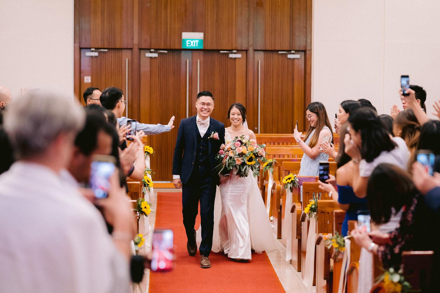 wedding day thomson road baptist church white rabbit lunch banquet bride groom