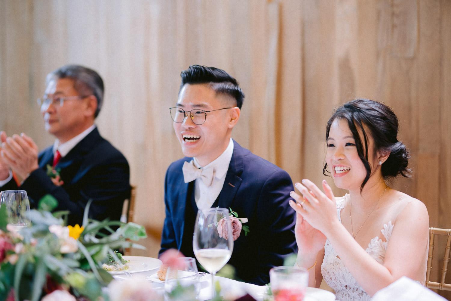 wedding day thomson road baptist church white rabbit lunch banquet bride groom