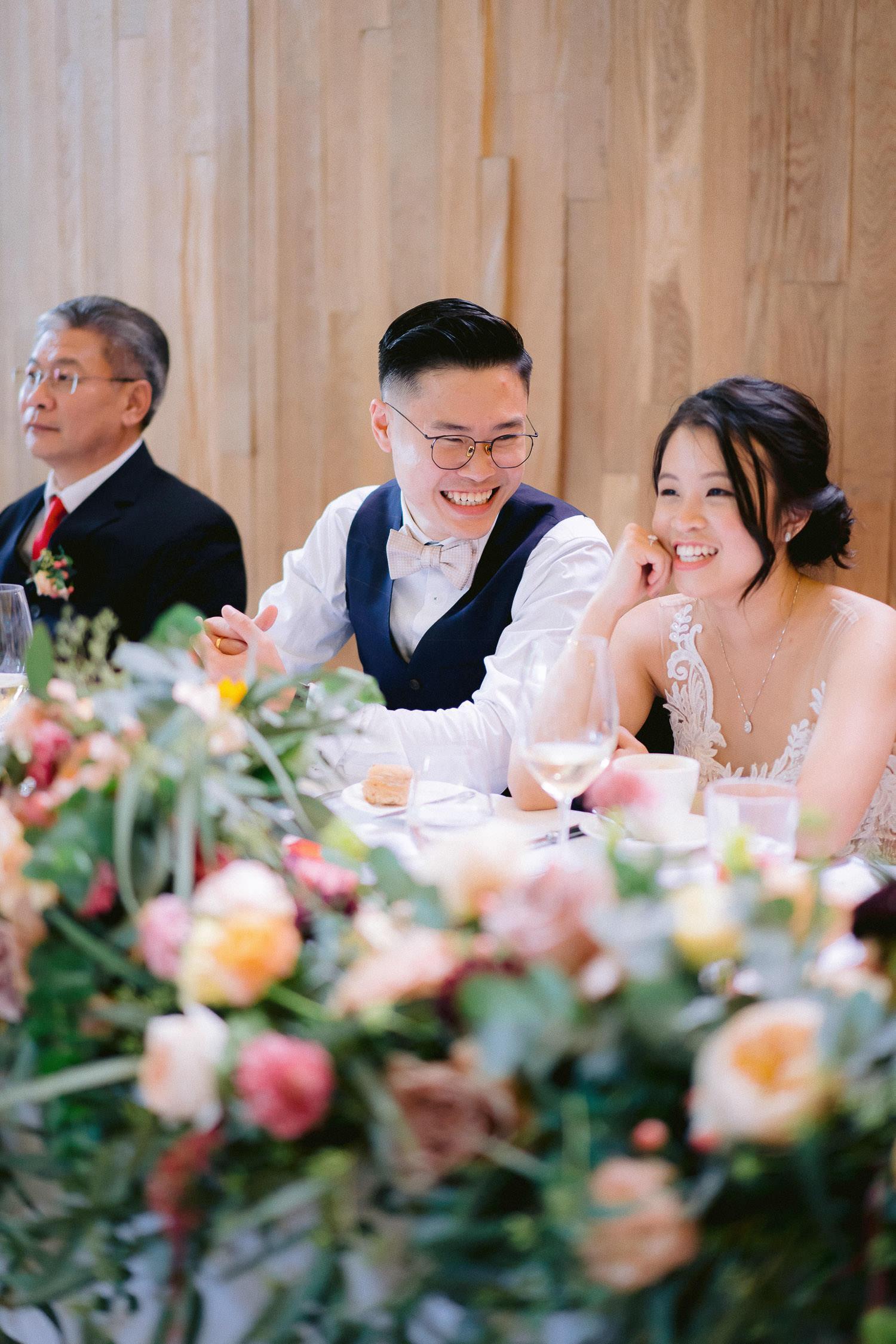 wedding day thomson road baptist church white rabbit lunch banquet bride groom