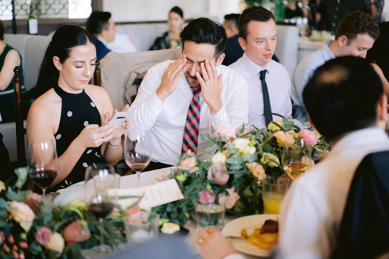 wedding day thomson road baptist church white rabbit lunch banquet bride groom